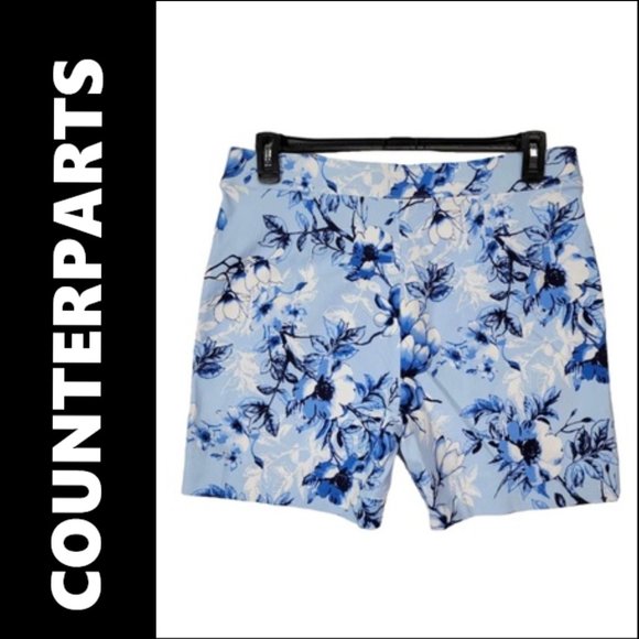 Counterpart Shorts Size 12 Women Flat Front Floral - Picture 8 of 8